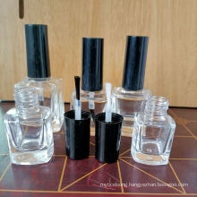 Customize Square Nail Polish Bottle, Glass Transparent Bottle, Brush Brush, Water Bottle, Cosmetics, Bottling Sample, Empty Bottle.